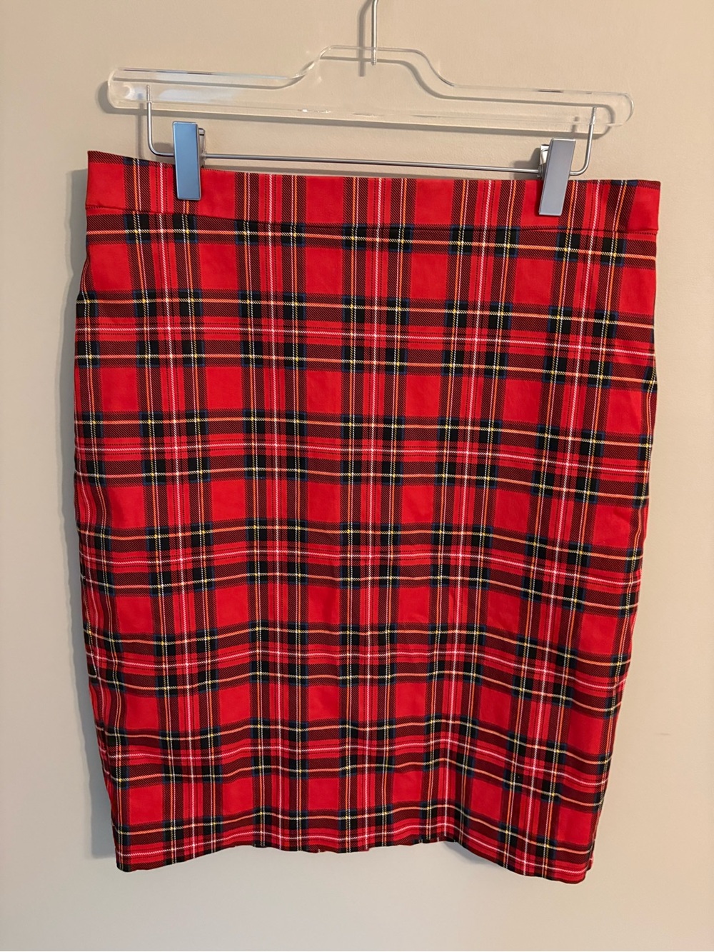 J. Crew Factory Red Plaid Pencil Skirt - Classic Tartan | Women’s Sz 6